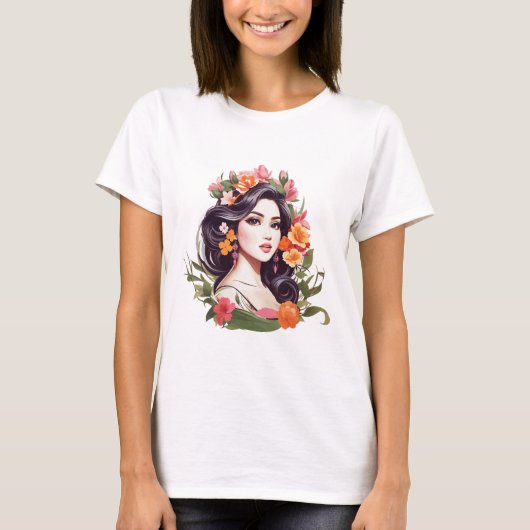 T-shirt Essence féminine florale (Devant)