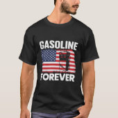 T-shirt Essence Forever Gas Cars Drapeau Patriotique Usa (Devant)