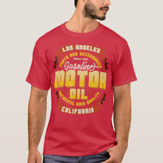 T-shirt essence vintage huile à moteur douanes californie