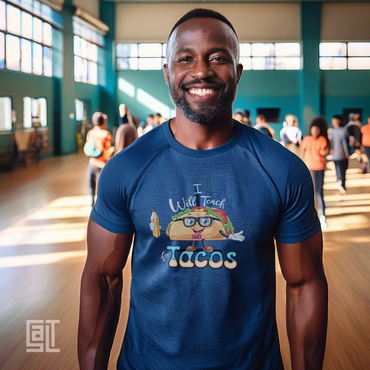 T-shirt Essential I will Teach for Tacos  Teacher Male