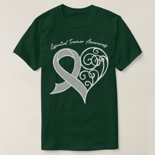 T-shirt Essential Tremor Awareness Heart Ribbon Cadeau Val (Design devant)