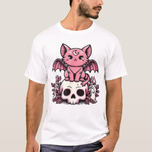 T-Shirt essentiel Chat squelette Halloween