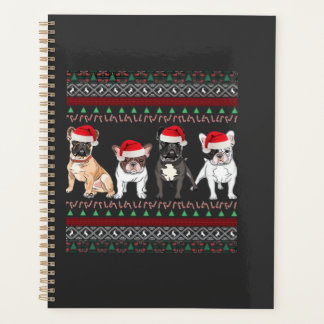 T-shirt essentiel de Noël laid pour bouledogue fra