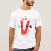 T-Shirt essentiel en V seul (Devant)
