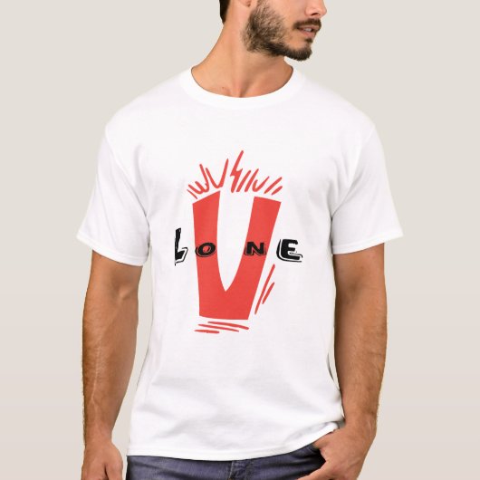 T-Shirt essentiel en V seul (Devant)