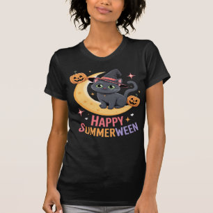 T-shirt essentiel esthétique Halloween chat mignon