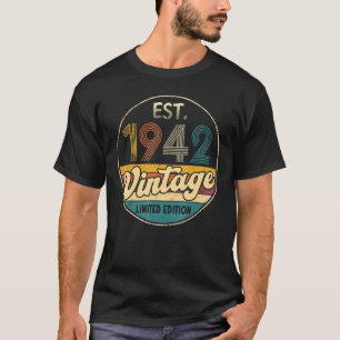 T-shirt Est 1942 Vintage 1942 80 ans 80e Anniversaire