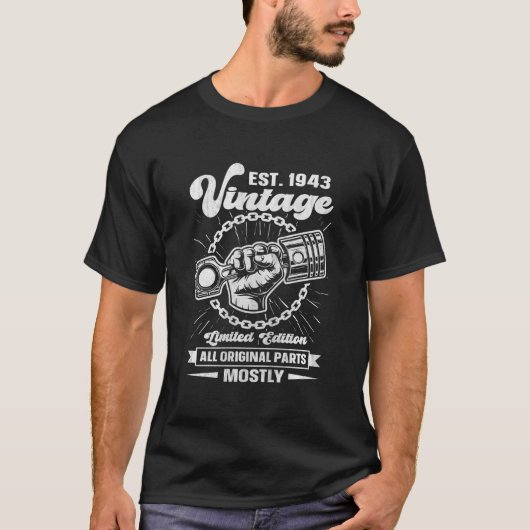 T-shirt Est 1943 All Original P Car 80Th (Devant)