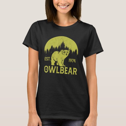 T-shirt Est 1974 Owlbear Animals Forest Jungle Moon (Devant)