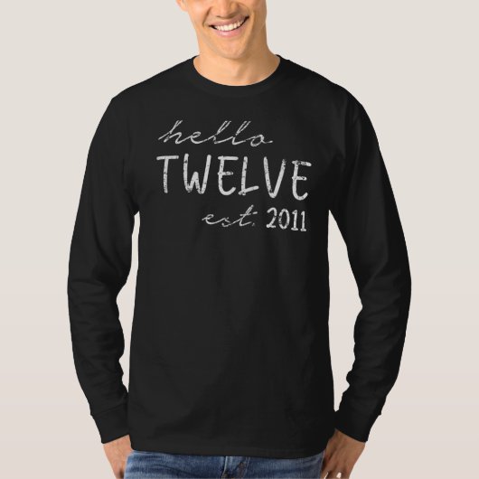 T-shirt Est 2011 Bonjour Douze Ans Garçon ou fille 12e B (Devant)