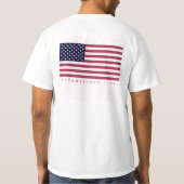 T-shirt Est avant de poche de Frocket de drapeau américain (Dos)
