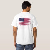 T-shirt Est avant de poche de Frocket de drapeau américain (Dos entier)