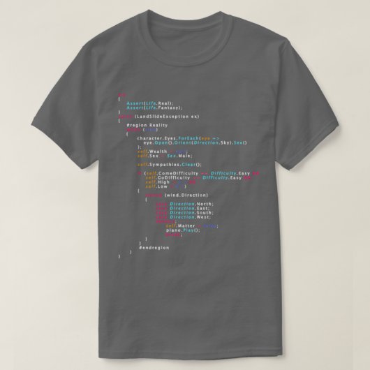 T-shirt Est-Ce La Vie Réelle Codage Programmation Couleur (Design devant)