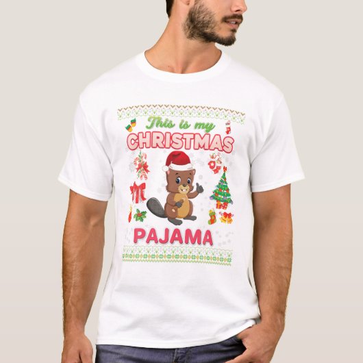 T-shirt Est-ce mon pyjama de Noël (Devant)