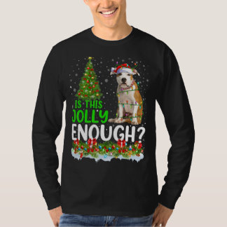 T-shirt Est-Ce Que Ce Jolly Assez Bull Terrier Chien Noël