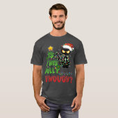 T-shirt Est-Ce Que Ce Jolly Assez Chat Noir Joyeux Noël (Devant entier)