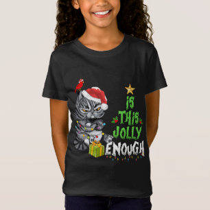 T-Shirt Est-Ce Que Ce Jolly Assez Chat Noir Joyeux Noël Tr