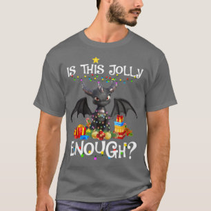 T-shirt Est-Ce Que Ce Jolly Assez Dragon Décor Lights Noël