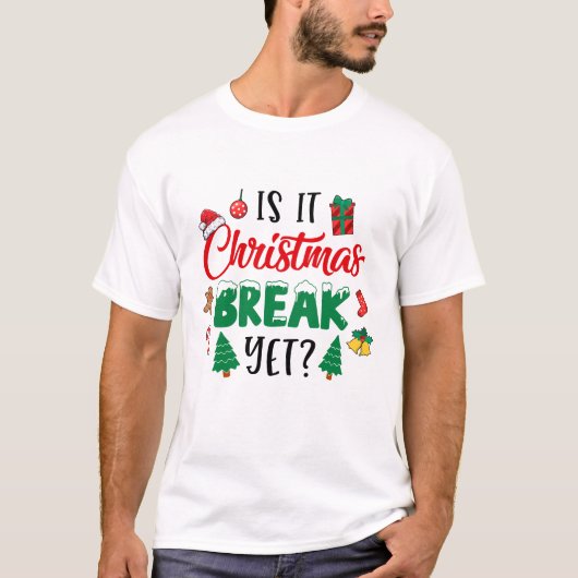 T-shirt Est-Ce Que C'Est Pause Noël Pourtant Noël Drôle Po (Devant)