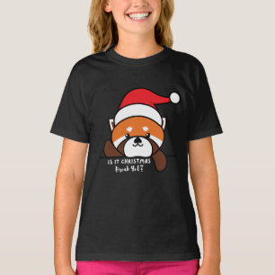 T-shirt Est-Ce Que C'Est Une Pause Noël ? Panda rouge
