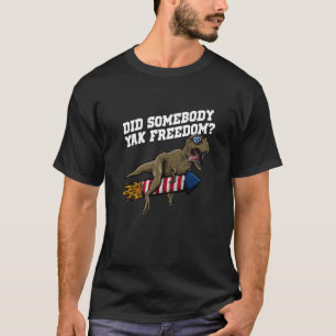 T-shirt Est-ce que quelqu'un Yak Freedom Patriotic America