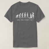 T-shirt Est-ce que tu m'épouseras l'évolution (Design devant)