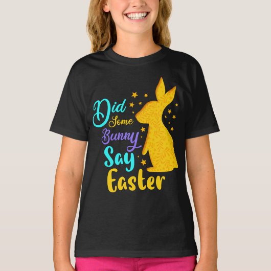 T-shirt Est-Ce Qu'Un Lapin A Dit Pâques (Devant)