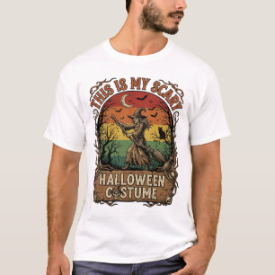 T-shirt Est Costume de Halloween Sorcière Broom Cat Effray