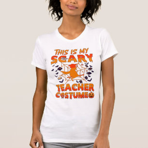 T-shirt Est Costume d'enseignant effrayant Halloween Sorci