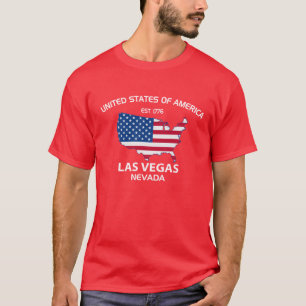 T-SHIRT EST DES ETATS-UNIS. VILLE 1776 DE LAS VEGAS NEVADA