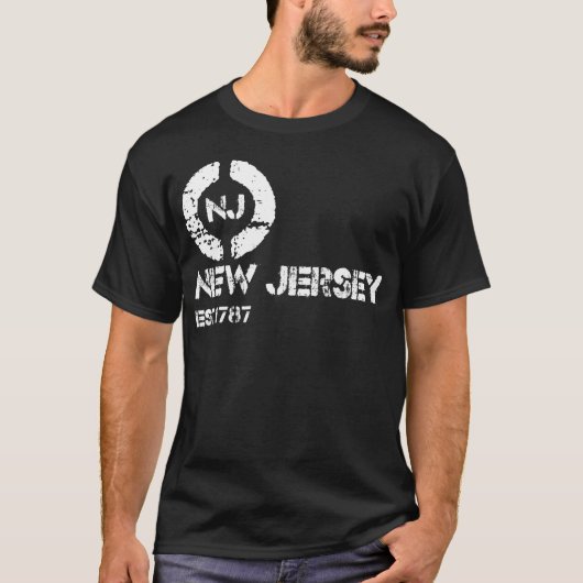 T-shirt Est du New Jersey de cercle (Devant)