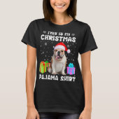T-shirt Est Mon Noël Français Chien Chien Chien Pyjama Chi (Devant)