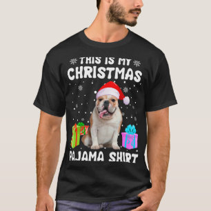 T-shirt Est Mon Noël Français Chien Chien Chien Pyjama Chi