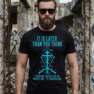 T-shirt Est Orthodoxe Fr. Cadeau Croix Rose Seraphim