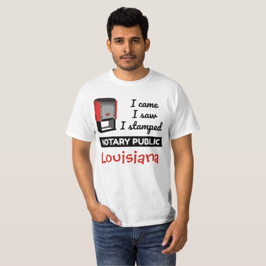 T-shirt Est Venu Voir Stampille Notaire Public Timide Loui (Devant entier)