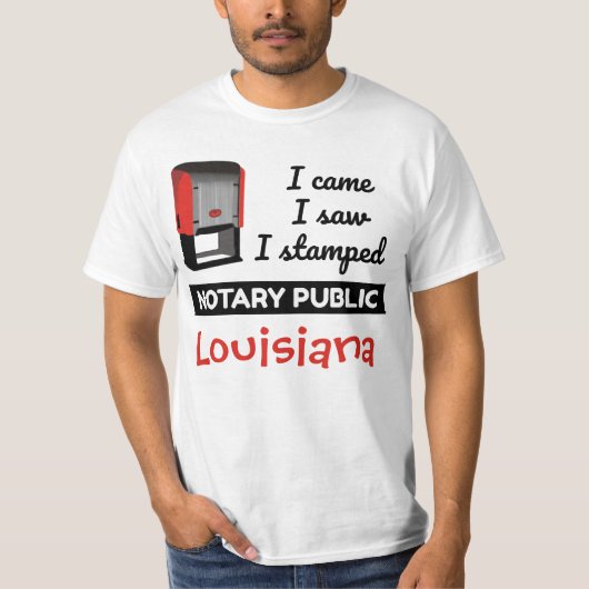 T-shirt Est Venu Voir Stampille Notaire Public Timide Loui (Devant)