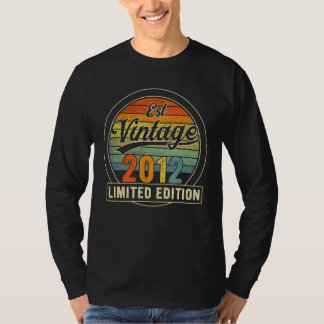 T-shirt Est Vintage 2012 Limited Edition 11e anniversaire 