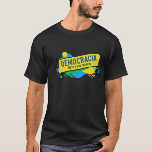 T-shirt Estampa brasil democracia (Devant)