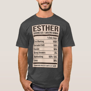 T-shirt Esther Nutrition Facts Nom Pseudo Alias Titre F