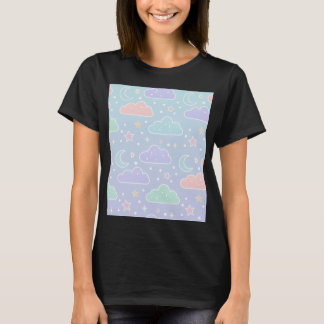 T-Shirt esthétique aux nuages pastel Kawaii
