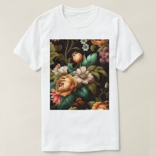 T-shirt Esthétique de floraison de minuit (Design devant)