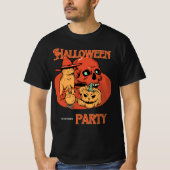 T-shirt esthétique déplaisant Éffrayant mignon gra (Devant)