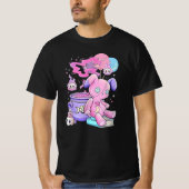 T-shirt esthétique déplaisant Éffrayant mignon gra (Devant)