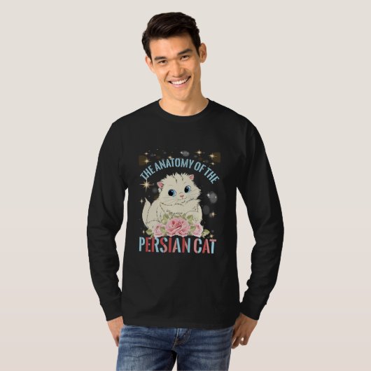 T-shirt esthétique du chat, L'anatomie du chat perse (Devant entier)