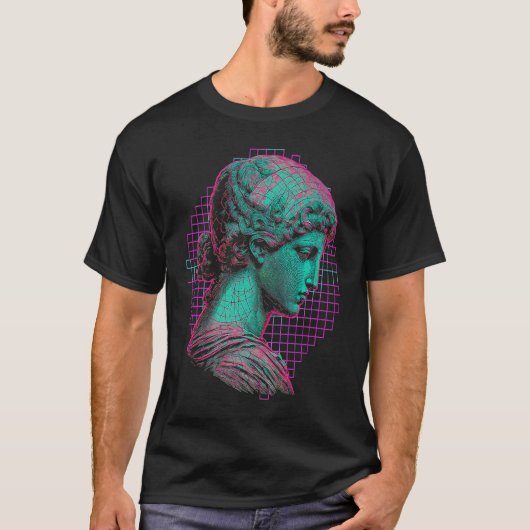 T-shirt Esthétique Fibonacci Vaporwave (Devant)