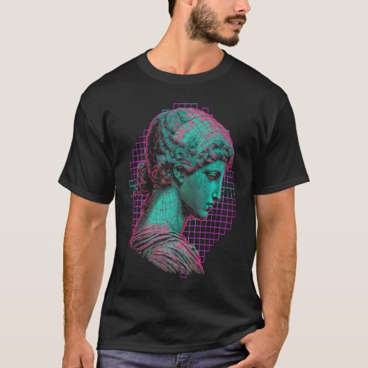 T-shirt Esthétique Fibonacci Vaporwave (Devant)