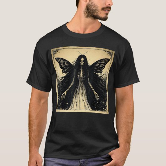 T-shirt Esthétique Gothique Dark Art Grunge Féerique Éthér (Devant)