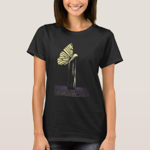 T-shirt Esthétique gothique Grunge en détresse Papillon fa