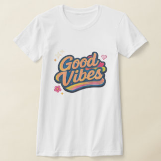 T-shirt esthétique pour femmes « Good Vibes Only »