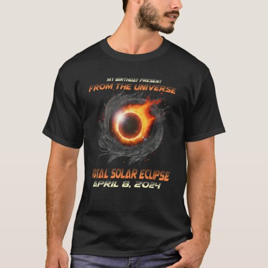 T-shirt Esthétique Total Éclipse Solaire 8 avr 2024 Annive (Devant)